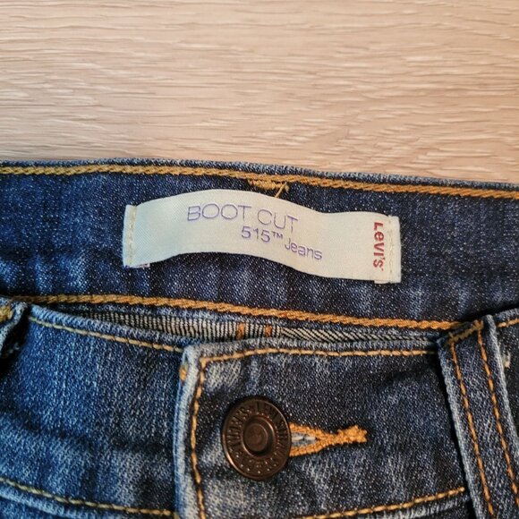 Levi's Jeans 8 S Bootcut 515 Mid Rise Button Flap Pockets Rivets Stretch Western - Picture 4 of 10